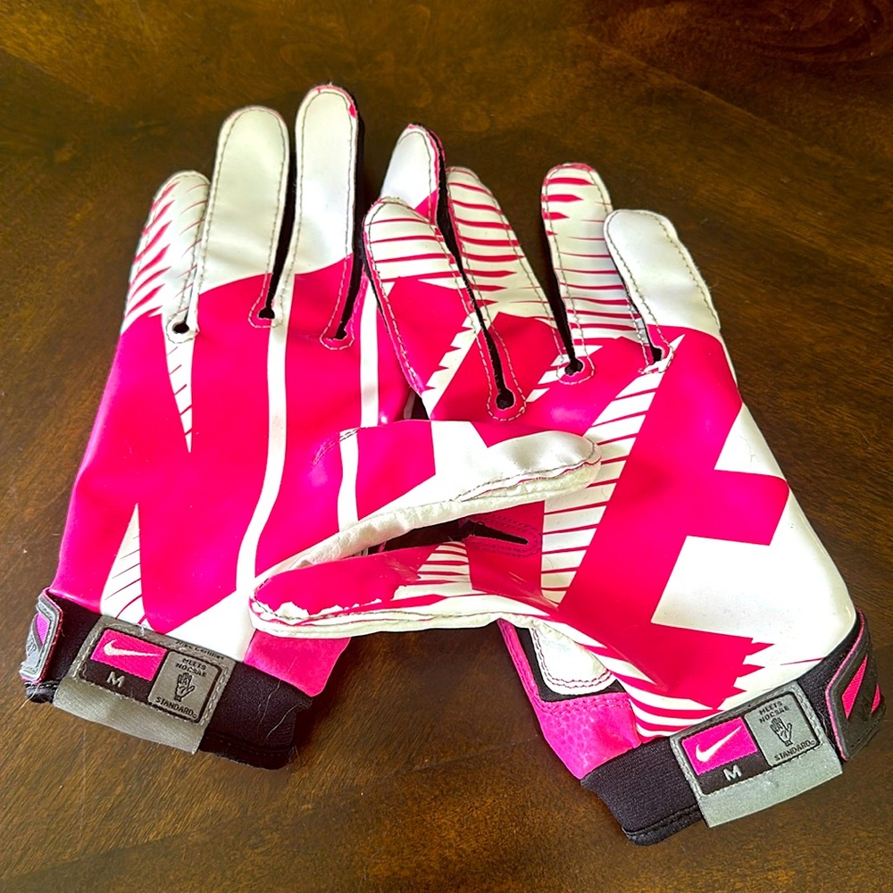PINK Football Gloves